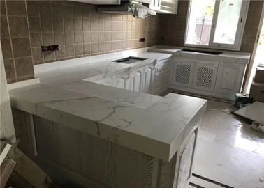 China CE material do ambiente moderno das bancadas de quartzo da casa pré-fabricada de Calacatta habilitado fornecedor