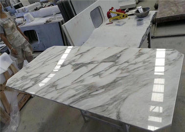 China Tamanho personalizado forma do retângulo do ângulo chanfrado dos tampos da mesa do mármore de Arabescato fornecedor