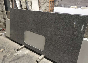China Limpeza fácil superior da barra das bancadas da pedra da casa pré-fabricada do granito do cinza de prata fornecedor