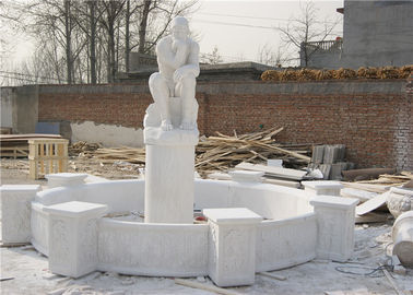 China Pedra ajardinando decorativa luxuosa para a fonte de mármore branca cinzelada mão do jardim da casa de campo fornecedor