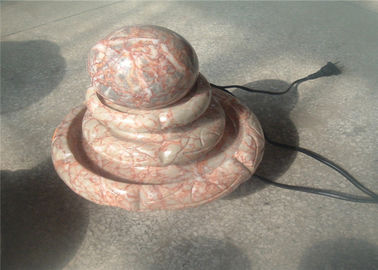 China Fonte de mármore vermelha pequena de pedra ajardinando decorativa da bola da sala de visitas fornecedor