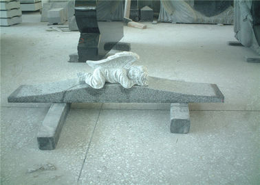 China Tipo cinzelado mão escala grande da cor do granito cinzento da lápide e do monumento do anjo da criança fornecedor