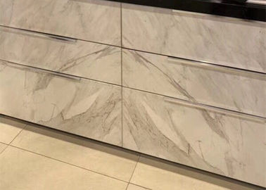 China telha de mármore fina da espessura de 4mm, folheado de pedra fino real para a decoração da gaveta fornecedor
