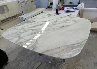 China Tampos da mesa redondos da pedra do mármore da borda, tampo da mesa de trabalho com escala larga da cor fornecedor