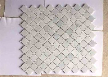 China 12&quot;” superfície lustrada de Carrara da lanterna da telha de mosaico do mármore X24 branco de pedra fornecedor
