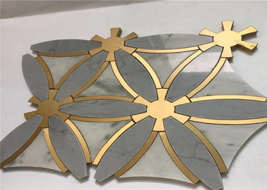 China Telha regular especial da parede interior de telha de mosaico do metal da pedra do mármore do projeto fornecedor