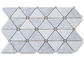 O triângulo pontilha a telha de mosaico do mármore de Carrara, revestimento afiado decorativo das telhas de mosaico fornecedor
