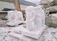 Escultura branca do leão do mármore do jade, esculturas animais de pedra cor personalizada fornecedor